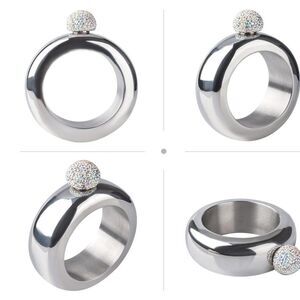 Silver‎ Bangle Bracelet with Crystal Accent